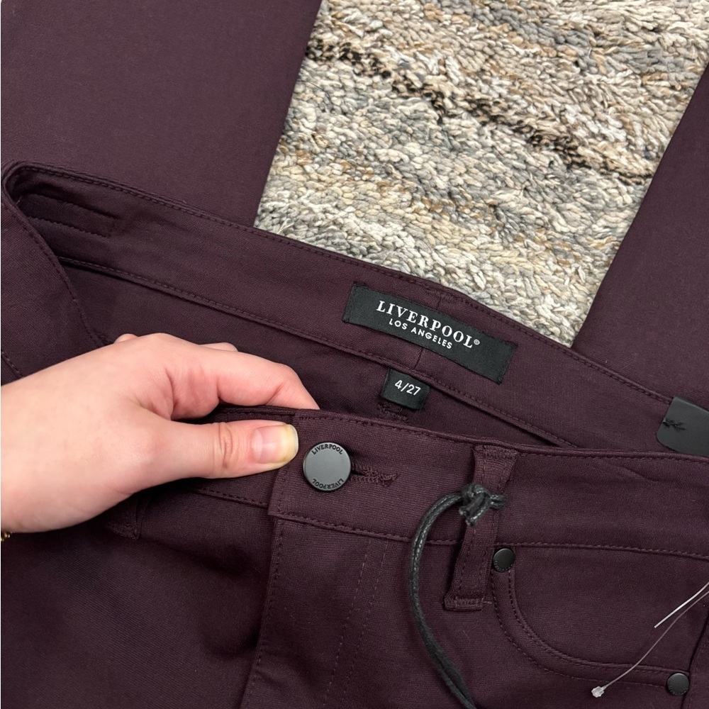 Liverpool Women Mid Rise Skinny Jeans In Aubergine Sz 4/27 NWT | Liverpool Jean- - Picture 8 of 14
